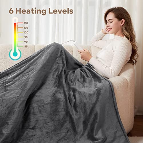 FIGERM Electric Heated Blanket Queen Size 84 x 90 Inch
