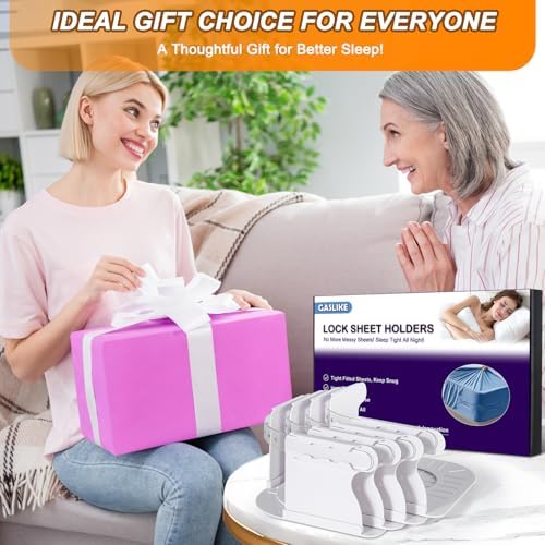 GASLIKE Lock Sheet Holders 4Pcs with Anti-Slip Pads