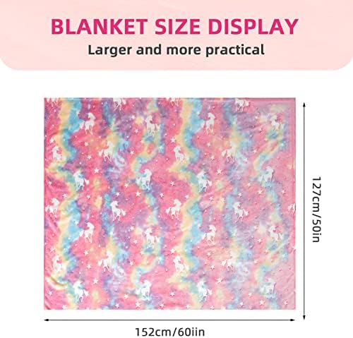 Glow in the Dark Unicorn Blanket 50x60 inch Flannel