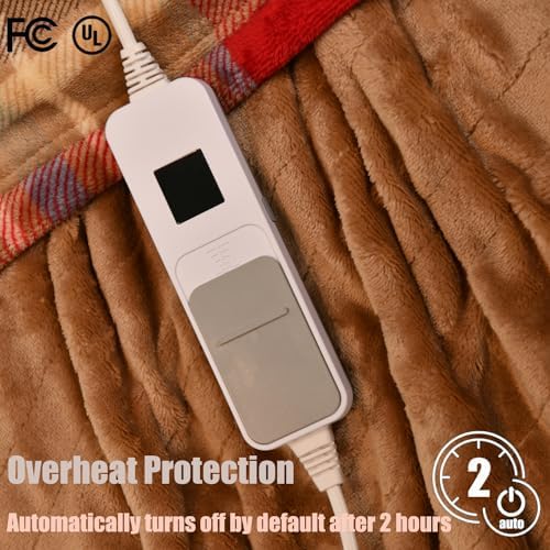 MERRYLIFE Heated Blanket with 4 Levels 8H Auto Off