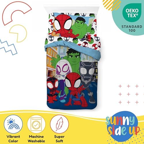 Sunny Side Up Marvel Spidey Comforter Set - 5 Piece Twin Kids Bedding