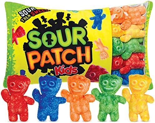 iscream Sour Patch Kids Pillow Set 18x12 with Mini Candies