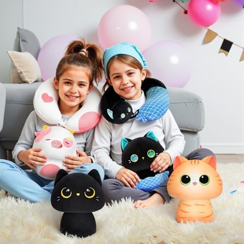 Mewaii Kids Travel Pillow - Mermaid Cat 2-in-1 Neck Pillow