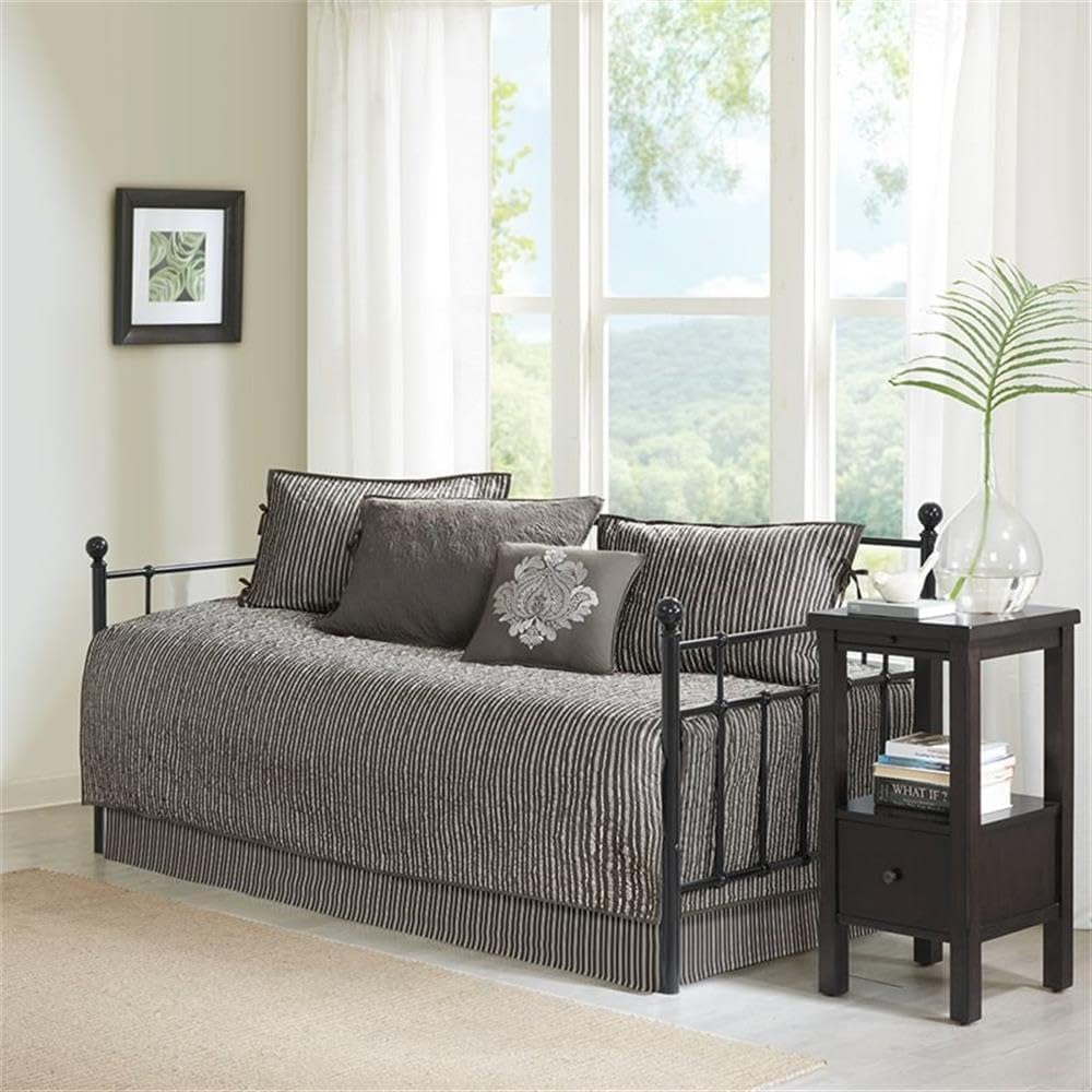 Pemberly Row Gray Reversible Daybed Cover Set