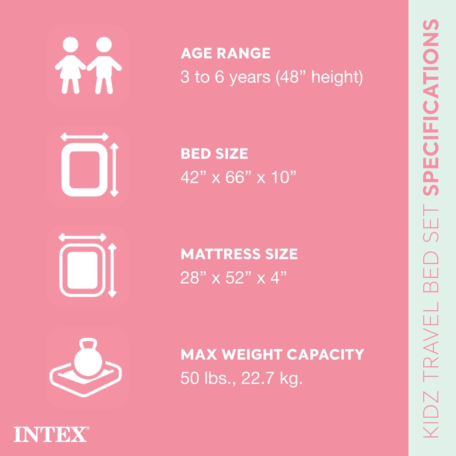 Intex 66810EP Kidz Travel Bed with Electric Pump and Carry Bag