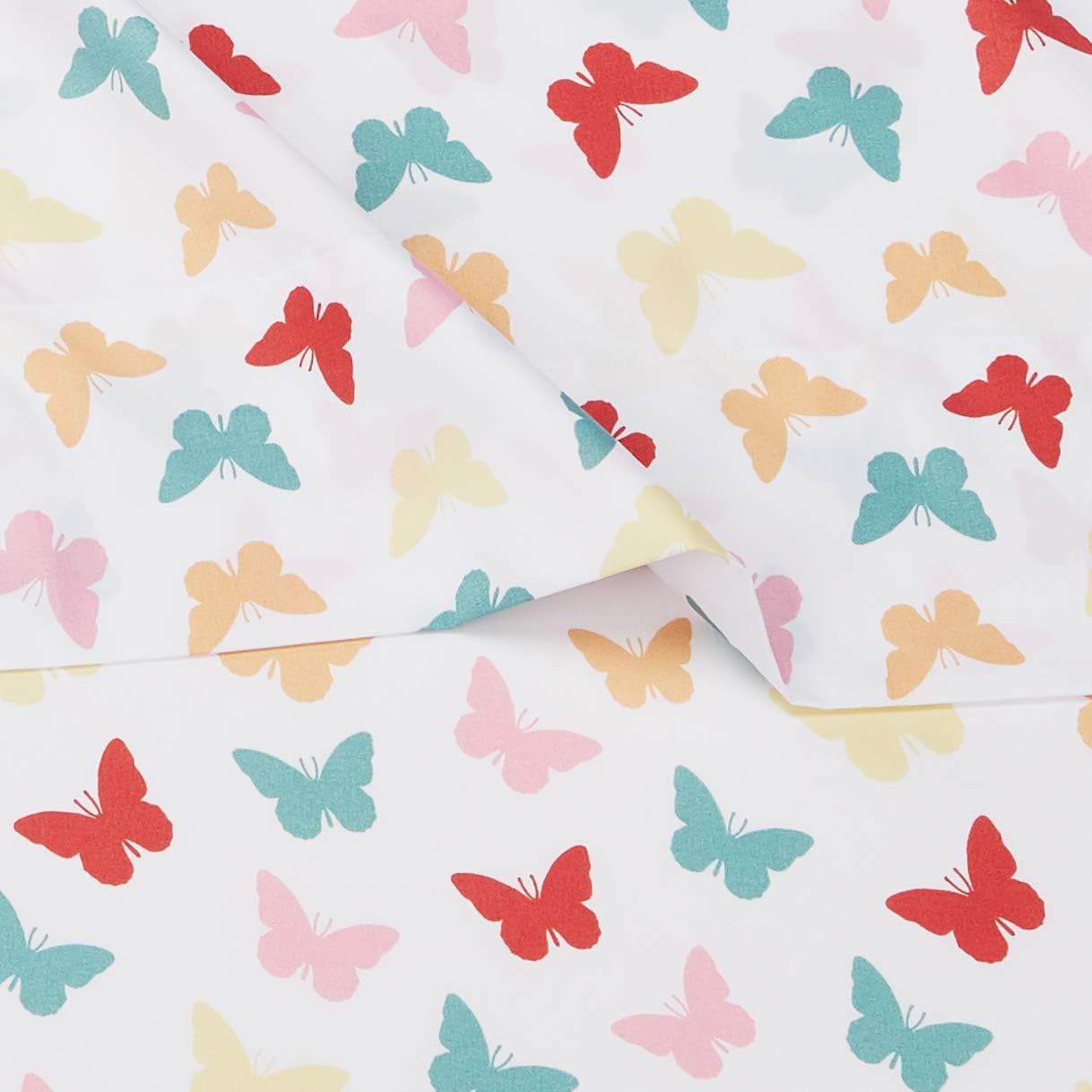 Amazon Basics 3-Piece Twin Microfiber Sheet Set with Butterflies Print