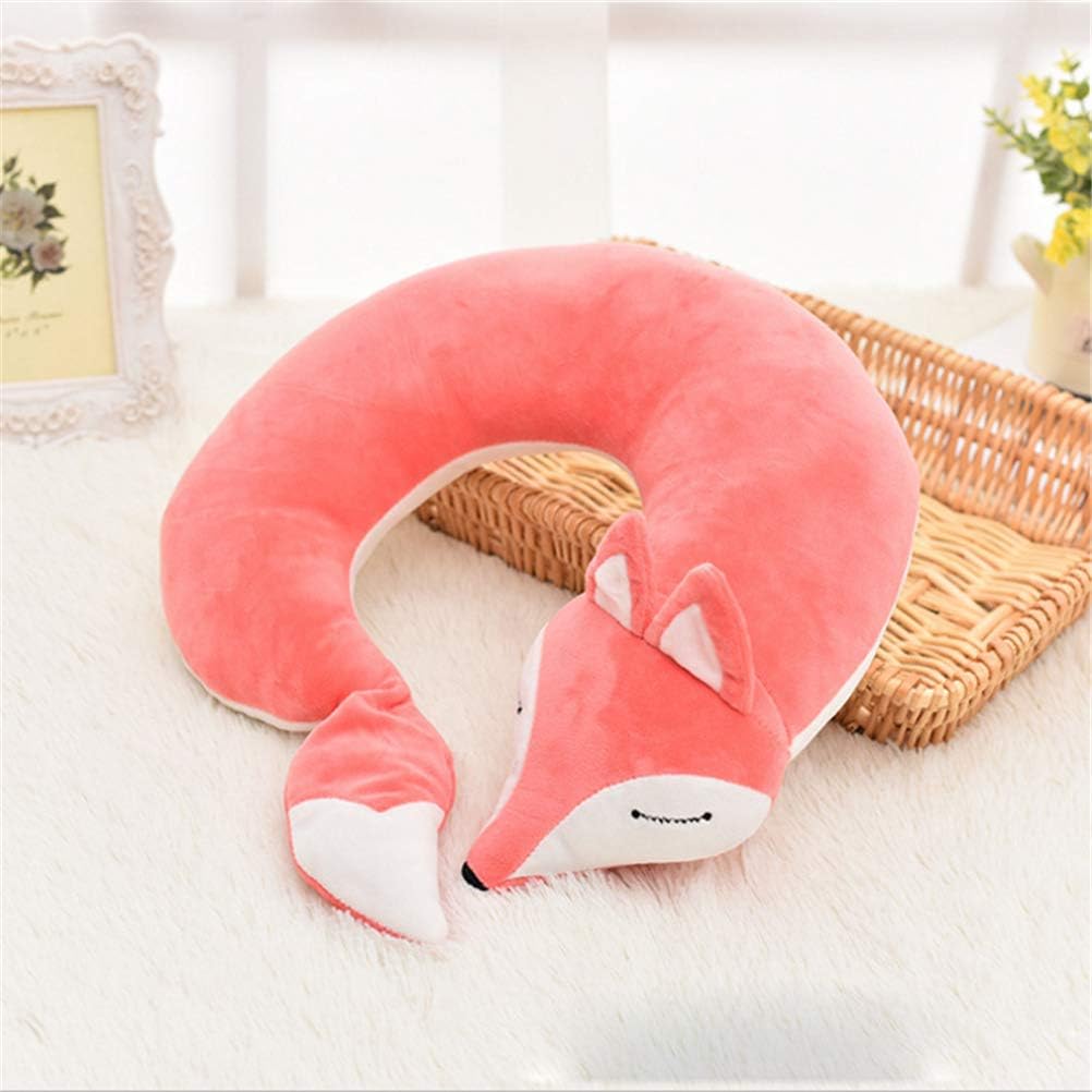 Travel Pillow with Fox Cartoon U-Shaped Design
