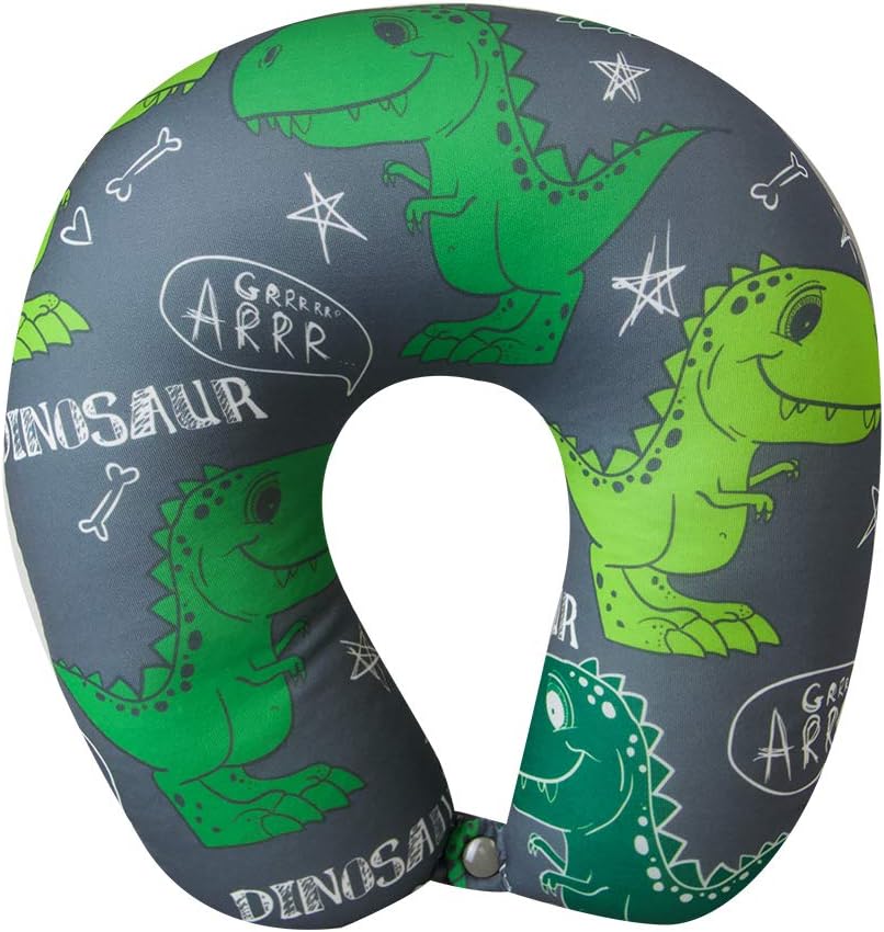 Cloudz Kids Dinosaur Patterned Travel Pillow 1
