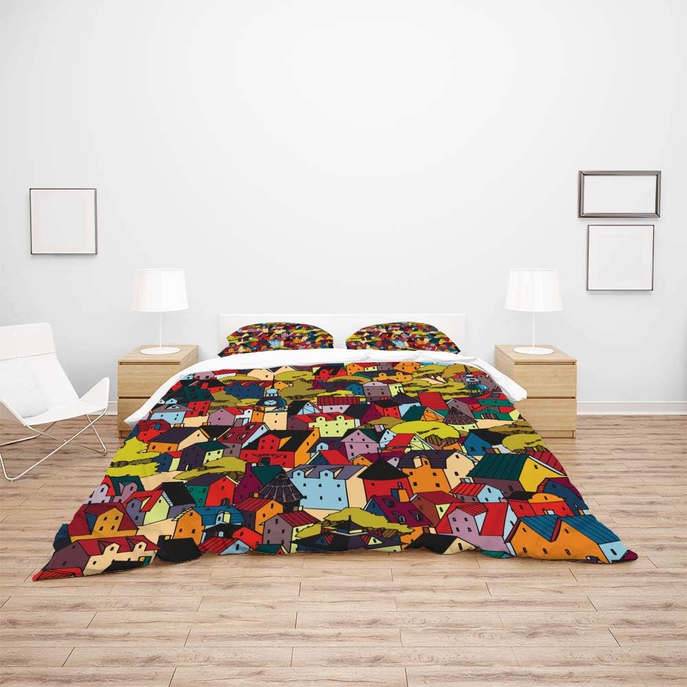 Soft Microfiber Duvet Cover Set 3 Pieces for All Seasons