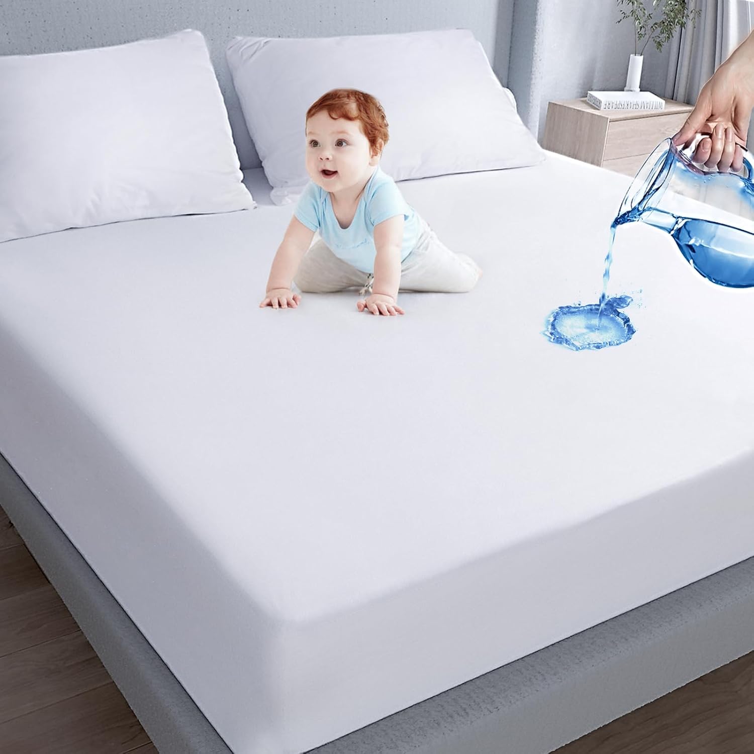 Moonsea Waterproof Mattress Protector Twin Extra Long