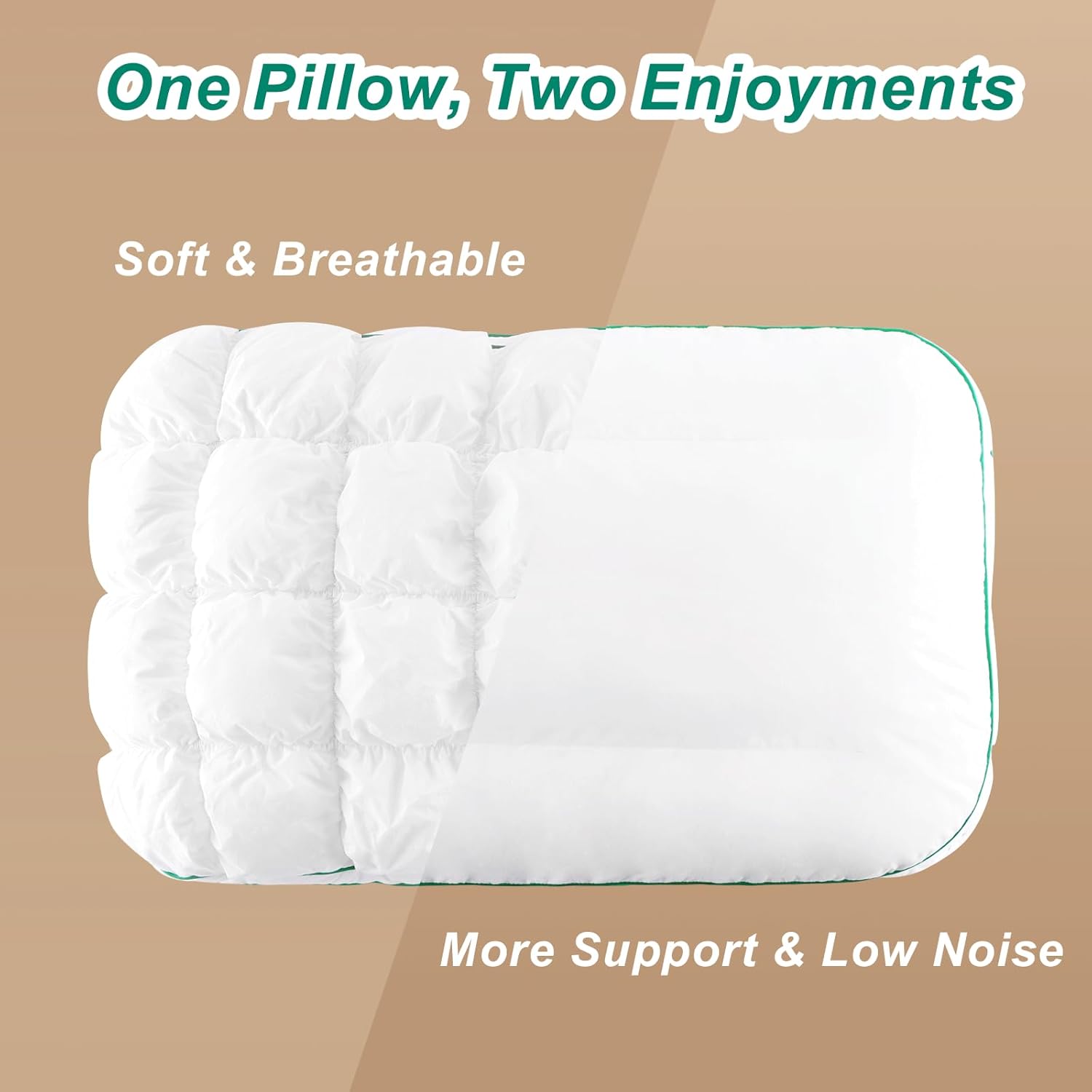 YOUR MOON Fluffy Queen Bed Pillow Set of 2