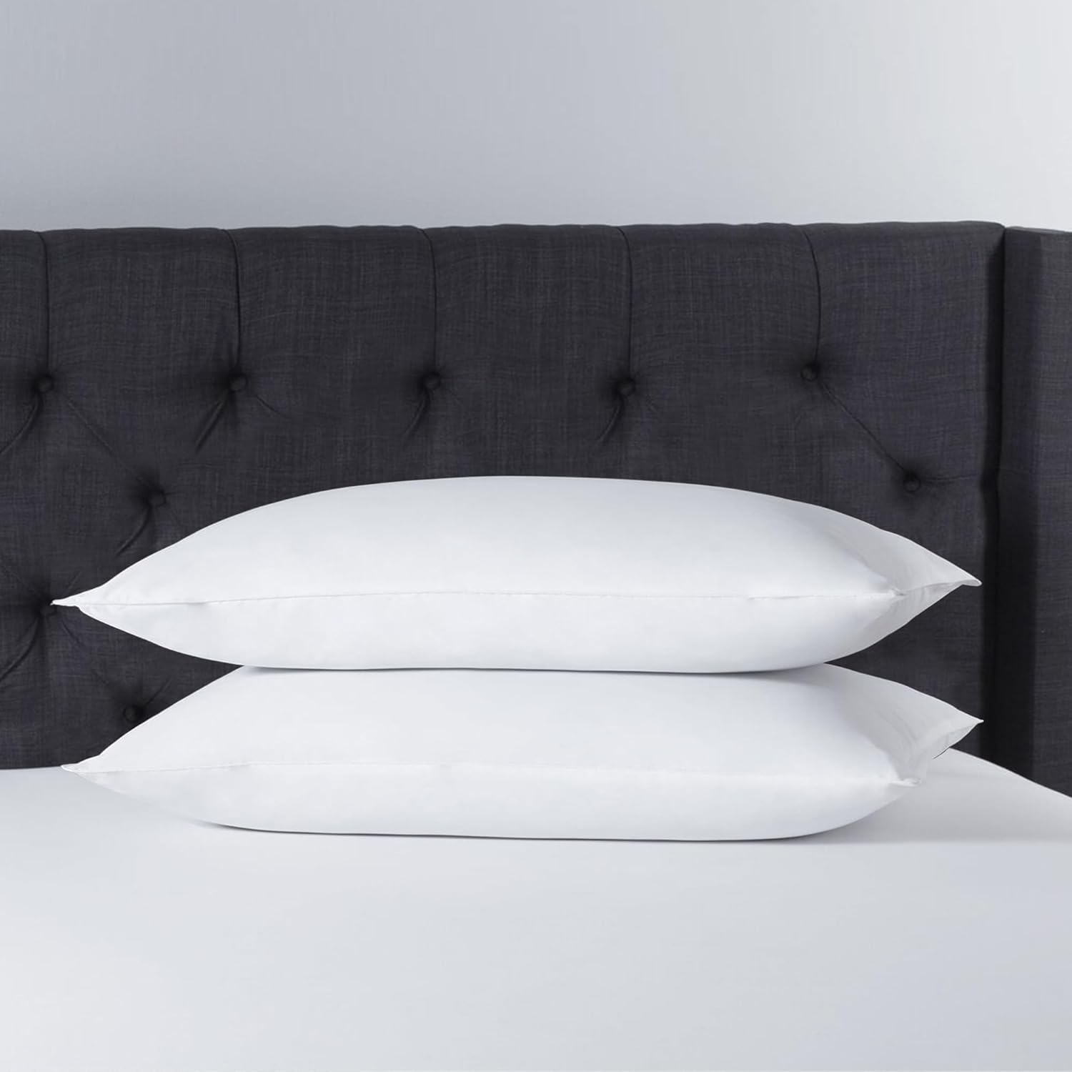 FZZOR Soft Flat Comfy Bed Pillow Set of 2