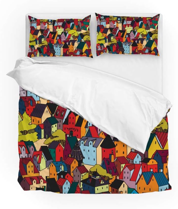 Soft Microfiber Duvet Cover Set 3 Pieces for All Seasons