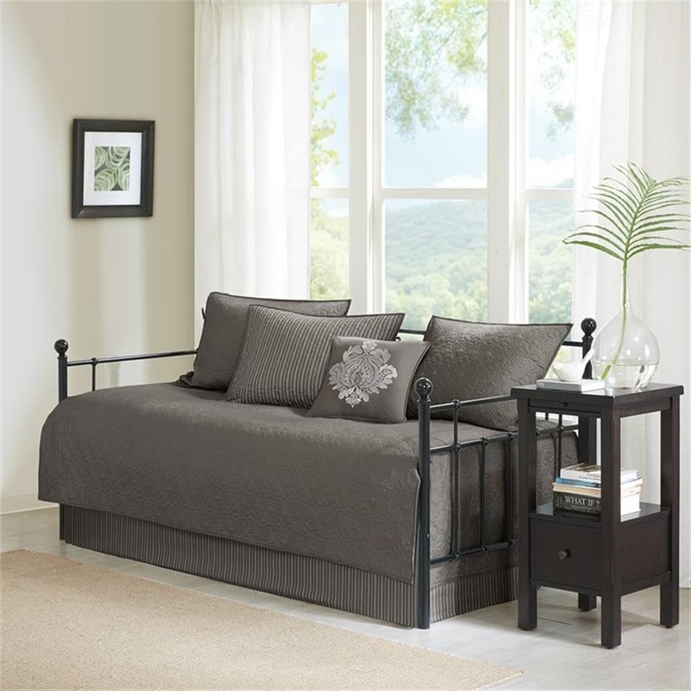Pemberly Row Gray Reversible Daybed Cover Set