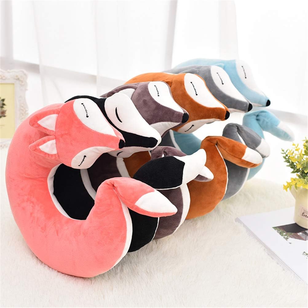Travel Pillow with Fox Cartoon U-Shaped Design
