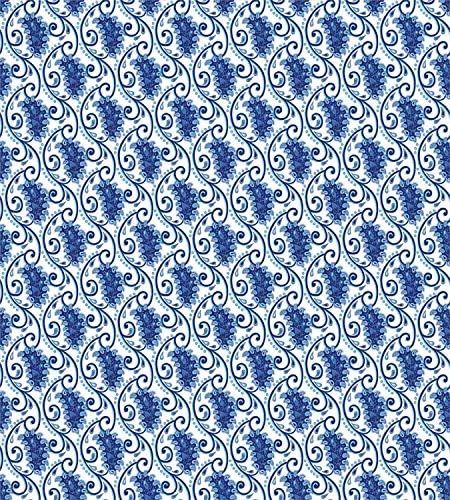 Ambesonne Paisley Duvet Cover Set Blue and White