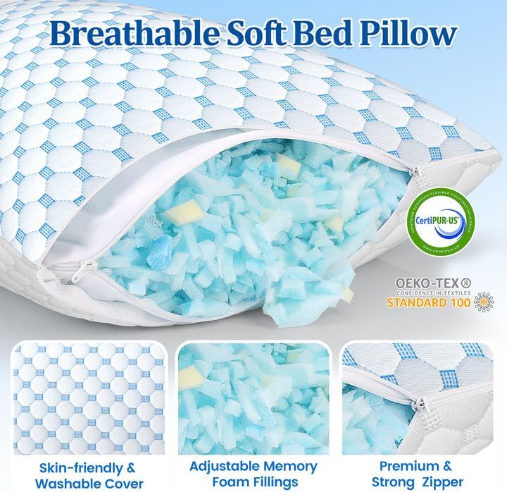 CloudBliss Cooling Bed Pillow Queen Size