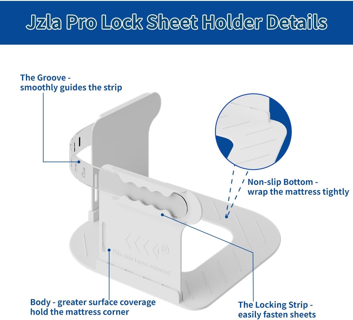 Heavy Duty Bed Sheet Holder for King Queen Twin Mattress