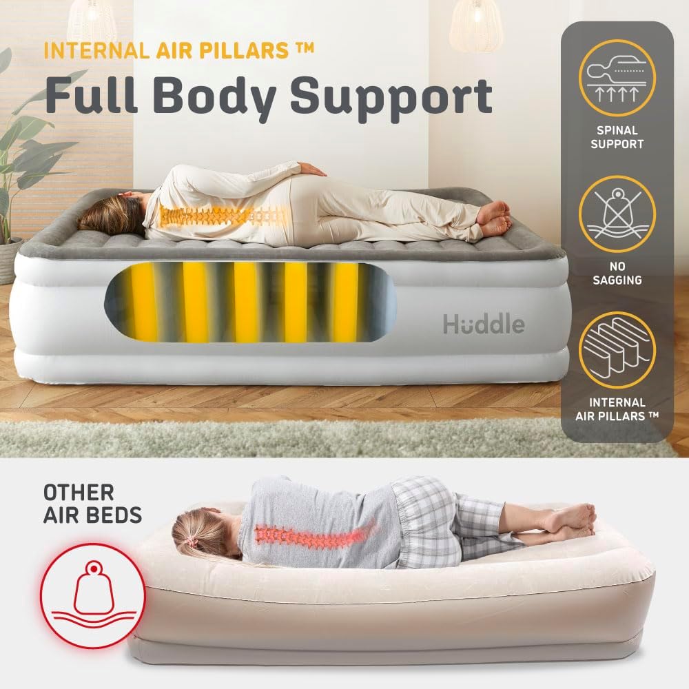 Huddle Luxury Twin Air Mattress with Dual Pump