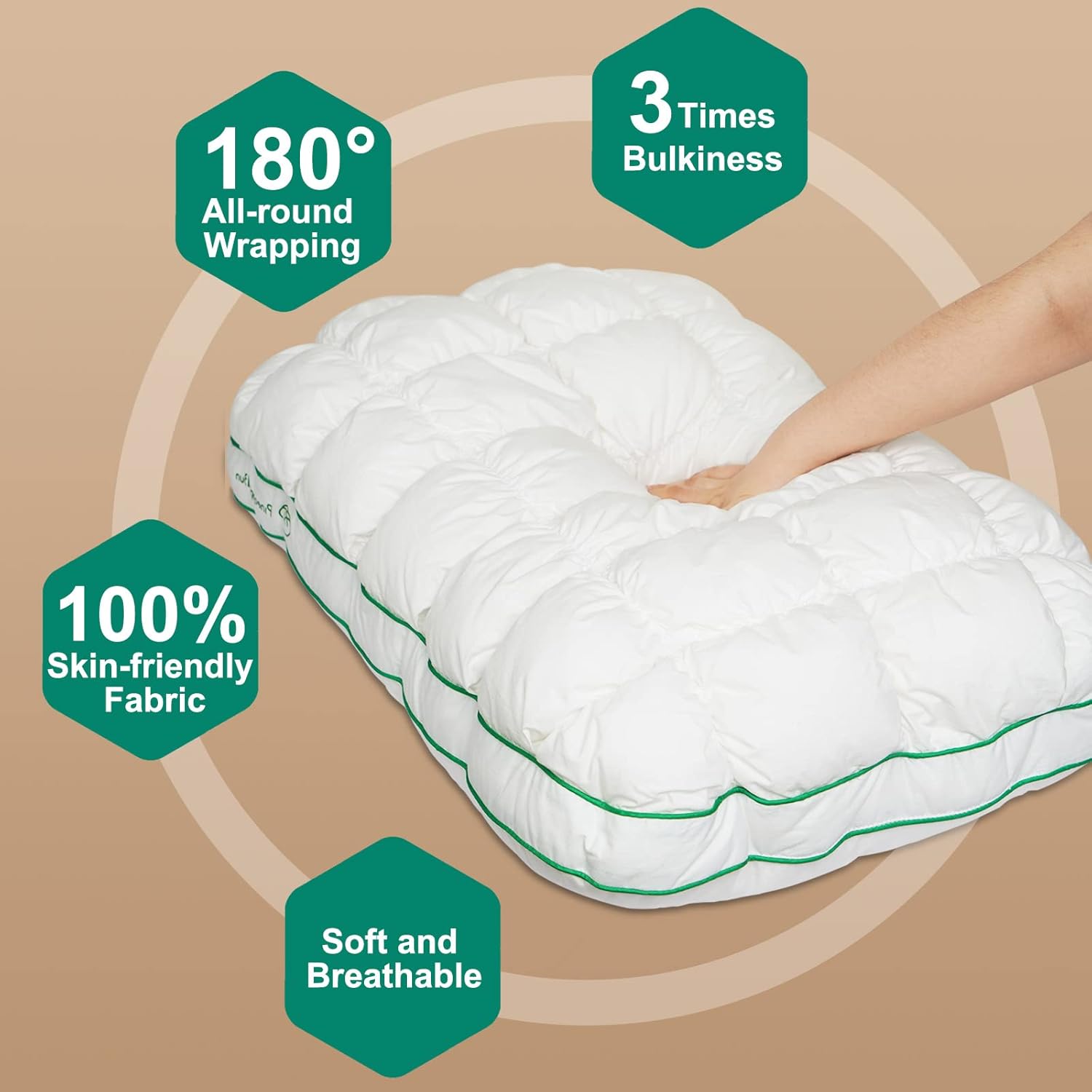 YOUR MOON Fluffy Queen Bed Pillow Set of 2