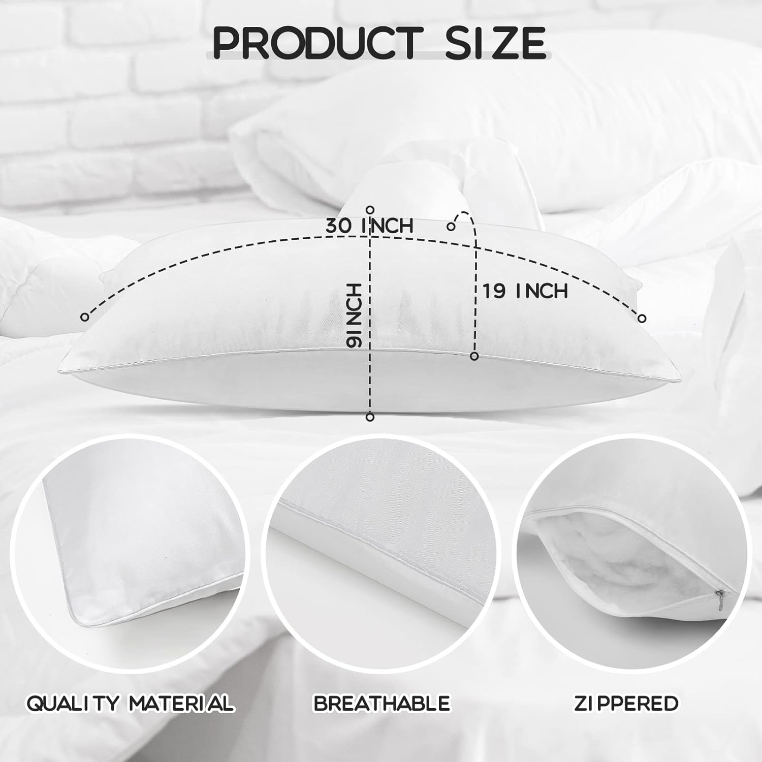 Macarrie 20 Pcs Queen Size Pillow Inserts