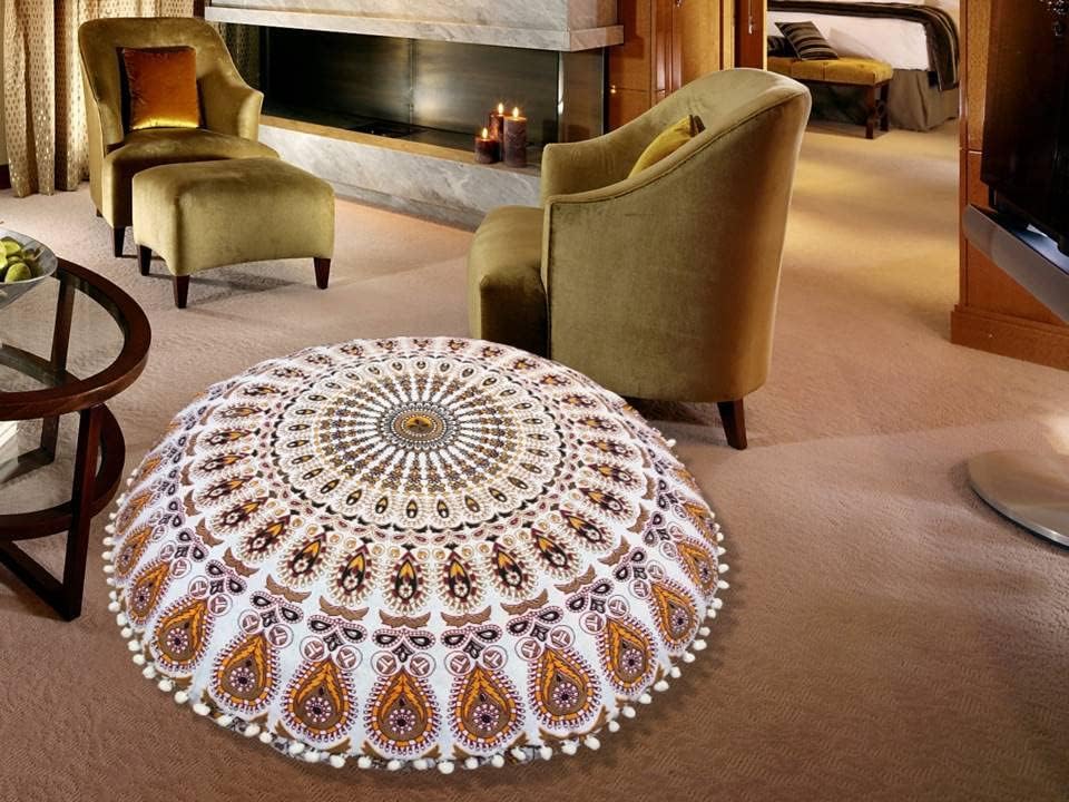 32 Inch Mandala Boho Floor Pillow Cover