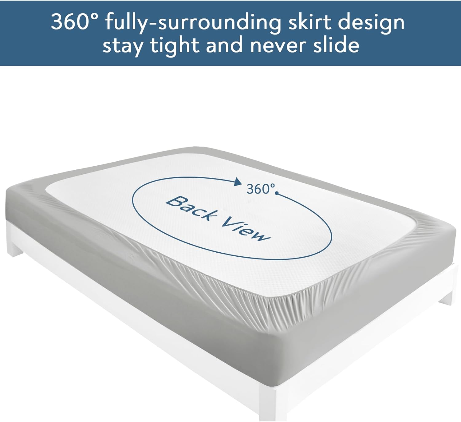 Magik Kover Twin Mattress Protector Waterproof 2 Pack Grey