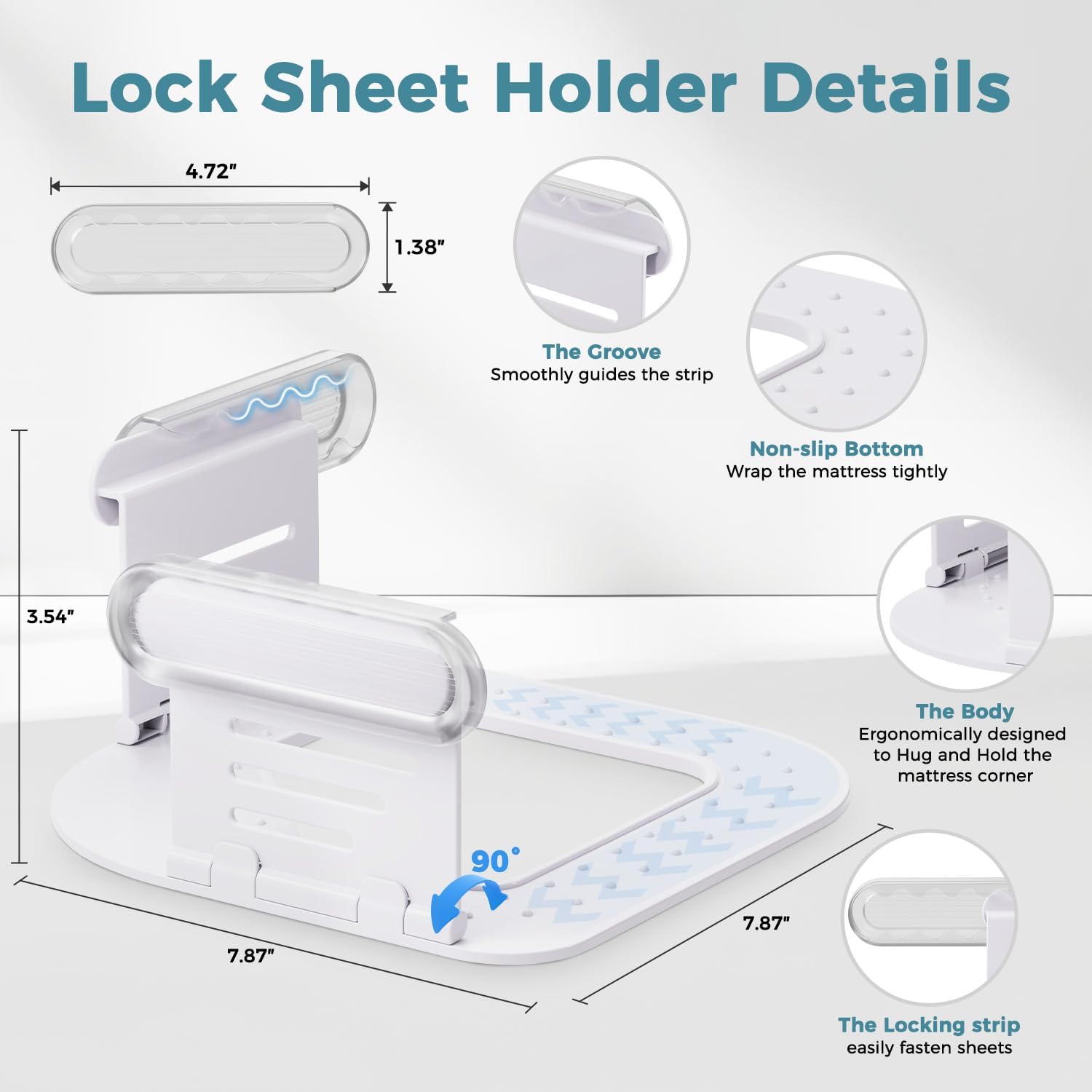 TORRYZA 2025 Bed Sheet Holder - No-Slip No-Clip Foldable