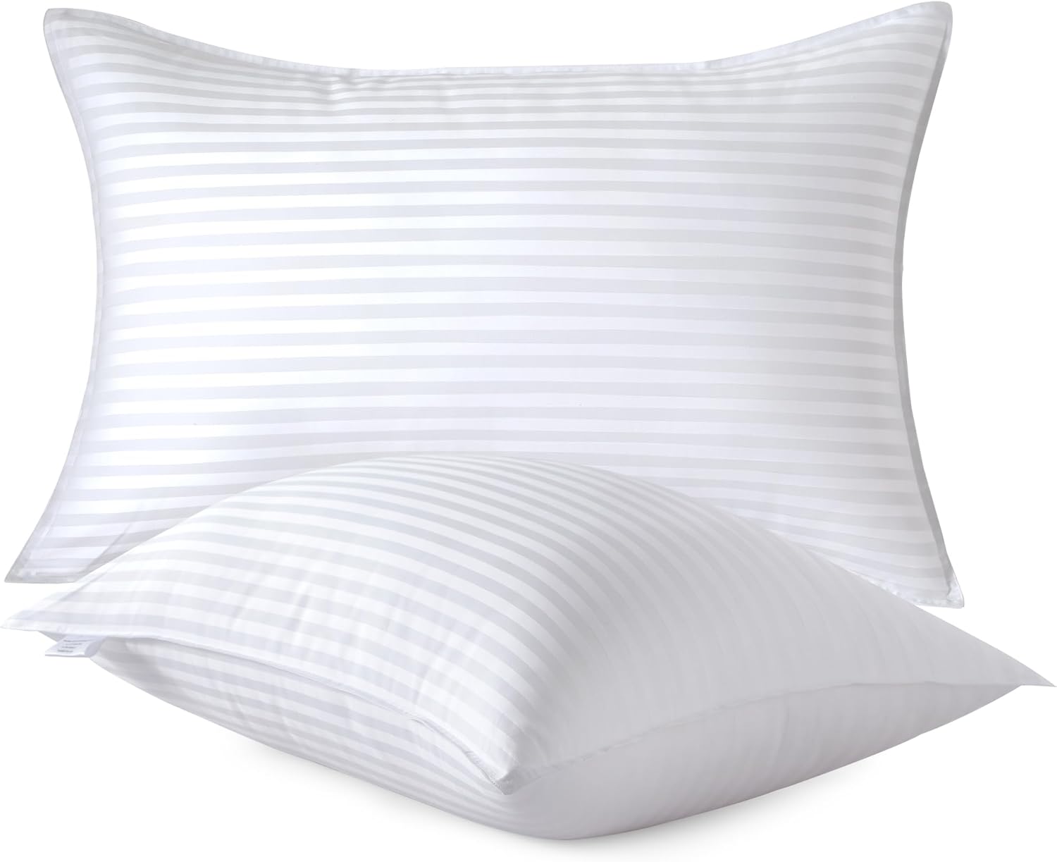 Oubonun Premium Striped Bed Pillows Queen Size Set of 2