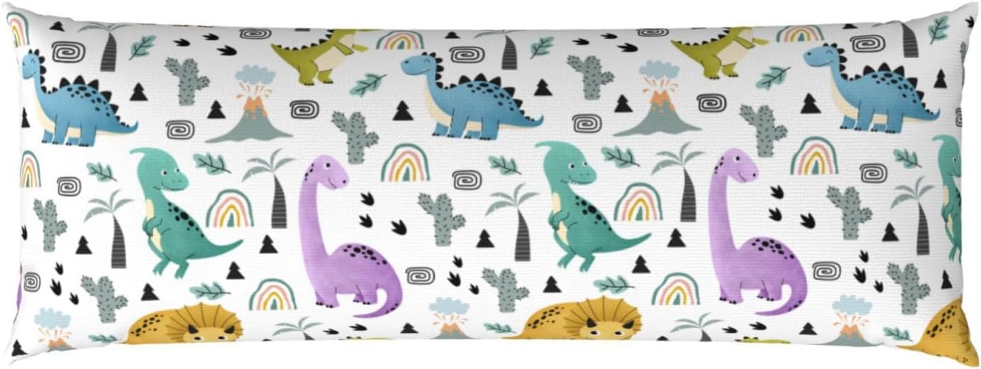 Cute Dino Body Pillow Case 20x54
