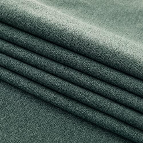 AMBERIS Bed Runner Blue-Green Imitation Linen Scarf for Home Hotel