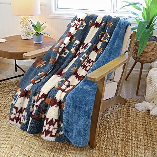 Catalonia Southwestern Tribal Print Throw Blanket 50x60 Inches