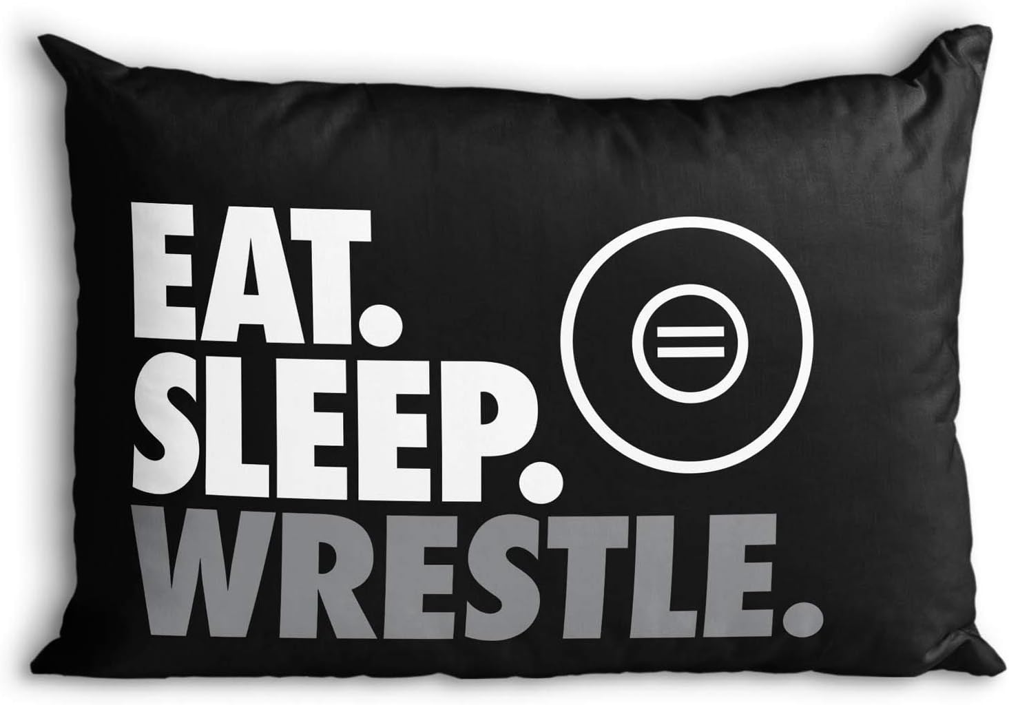 ChalkTalkSPORTS Eat Sleep Wrestle Pillowcase BlackGray