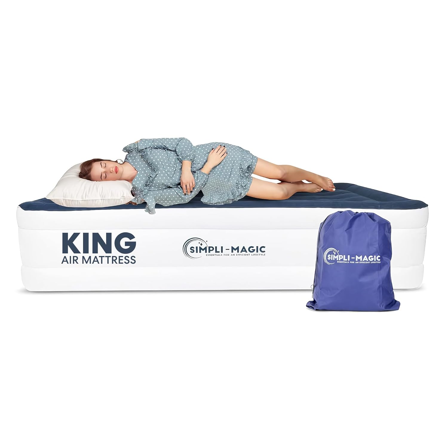 Simpli-Magic Luxury Air Mattress with Built-in Pump - King Size