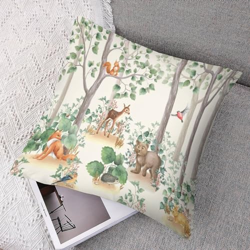 SENRUEGT Woodland Animal Pillow Covers 16x16
