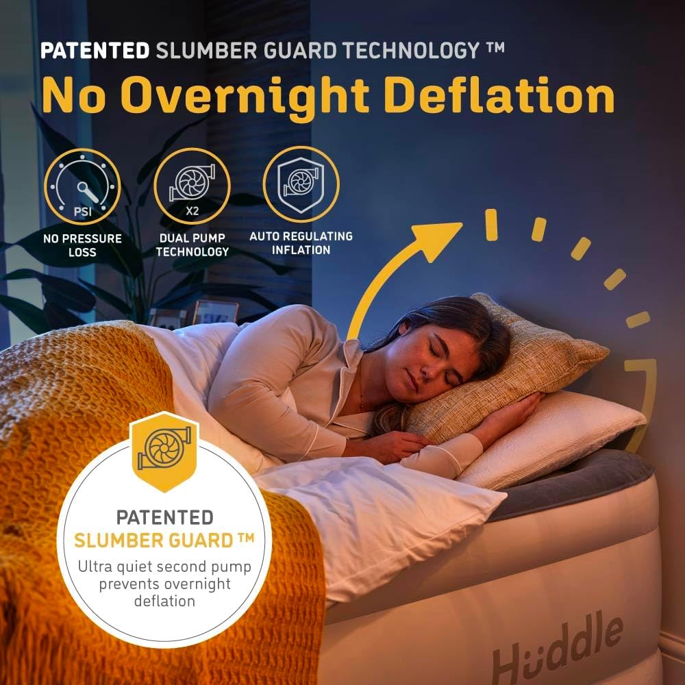 Huddle Luxury Twin Air Mattress with Dual Pump