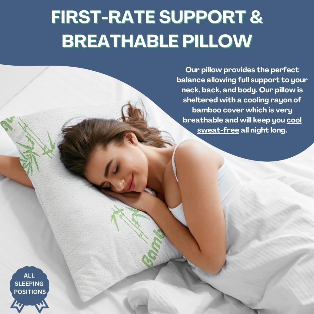 DreamField Linen Rayon Bamboo Queen Pillows Set of 2