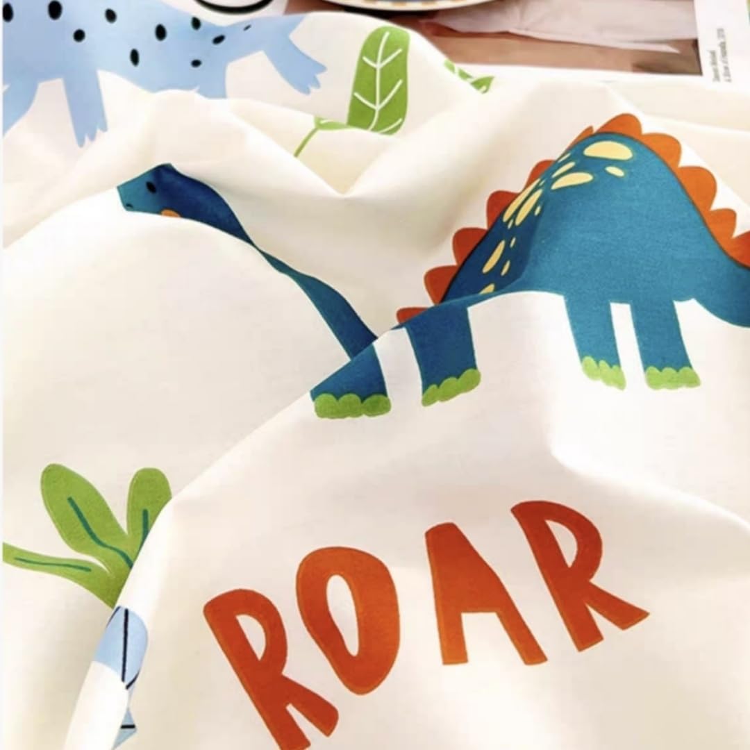 3 Pieces Cute Dinosaur Fitted Bed Sheet Set for Kids