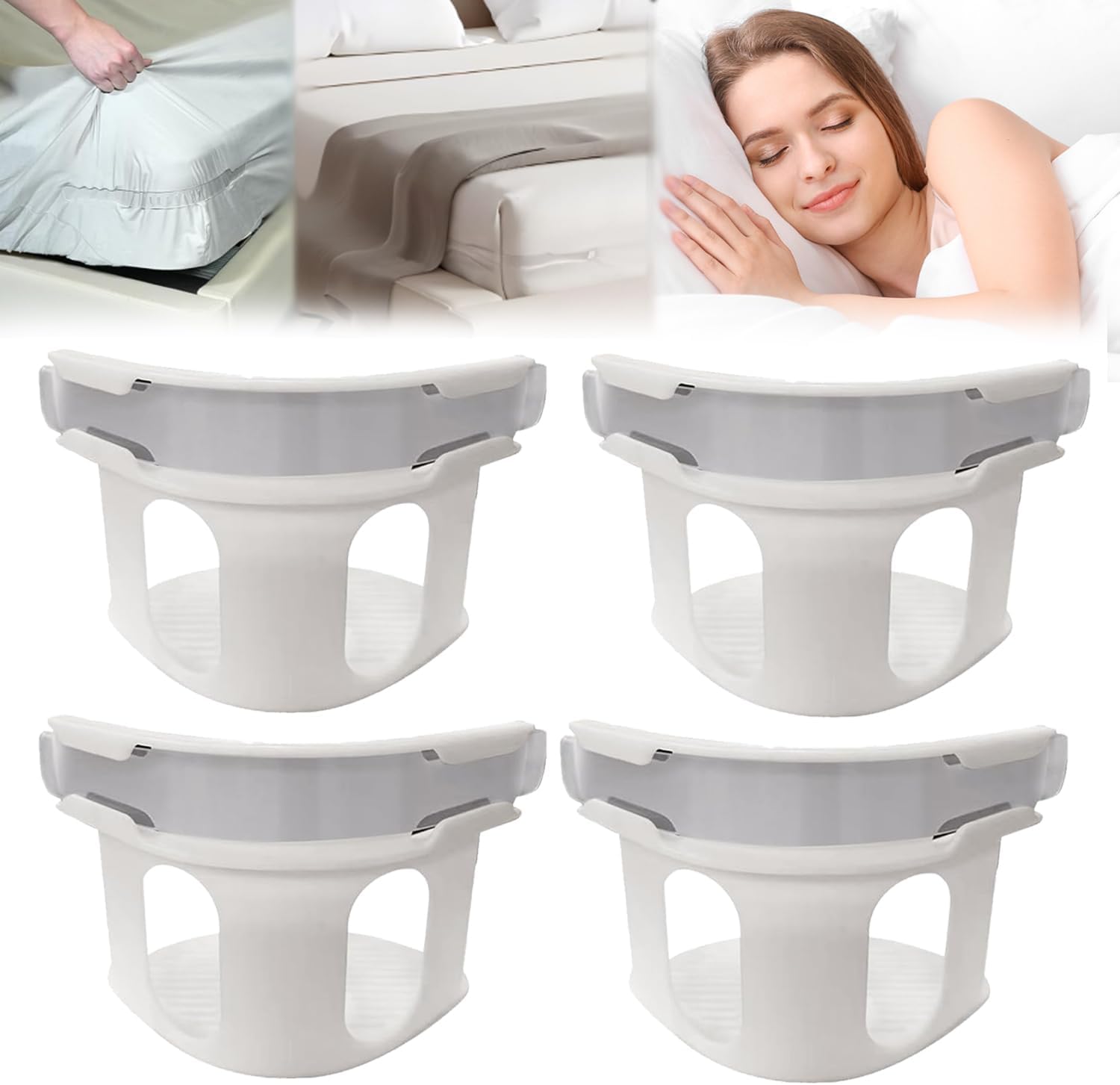 4 Pack Lock Sheet Holders for Secure Bed Sheets
