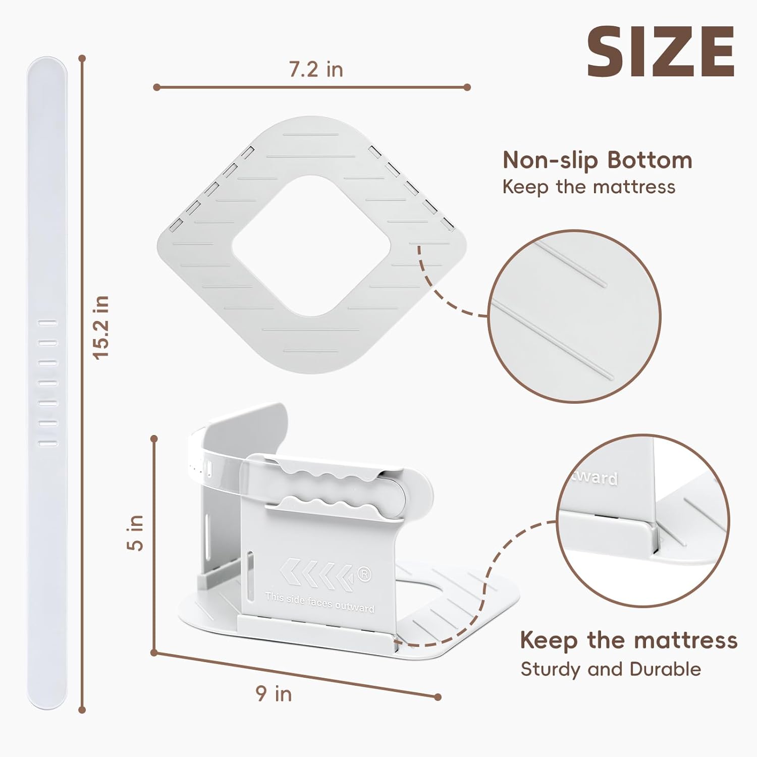 ALIMOSTY Open Corner Bed Sheet Holder with Lock Strips