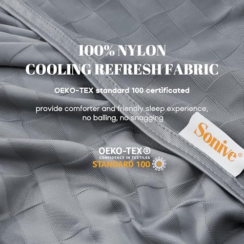 Sonive Cooling Blanket for Hot Sleepers Dark Grey