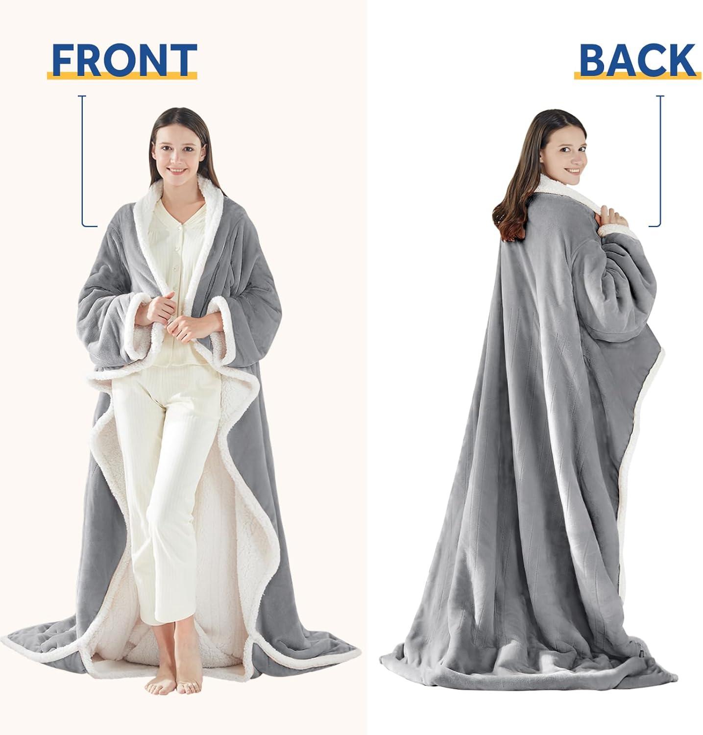 Sealy Wearable Electric Blanket with Foot Pocket and Sleeves 1