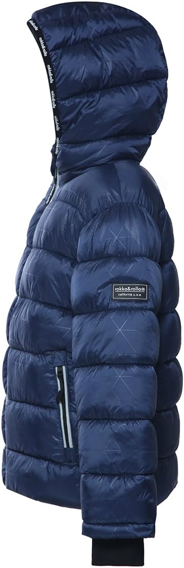 RokkaRolla Boys Heavyweight Puffer Jacket with Fleece Lining