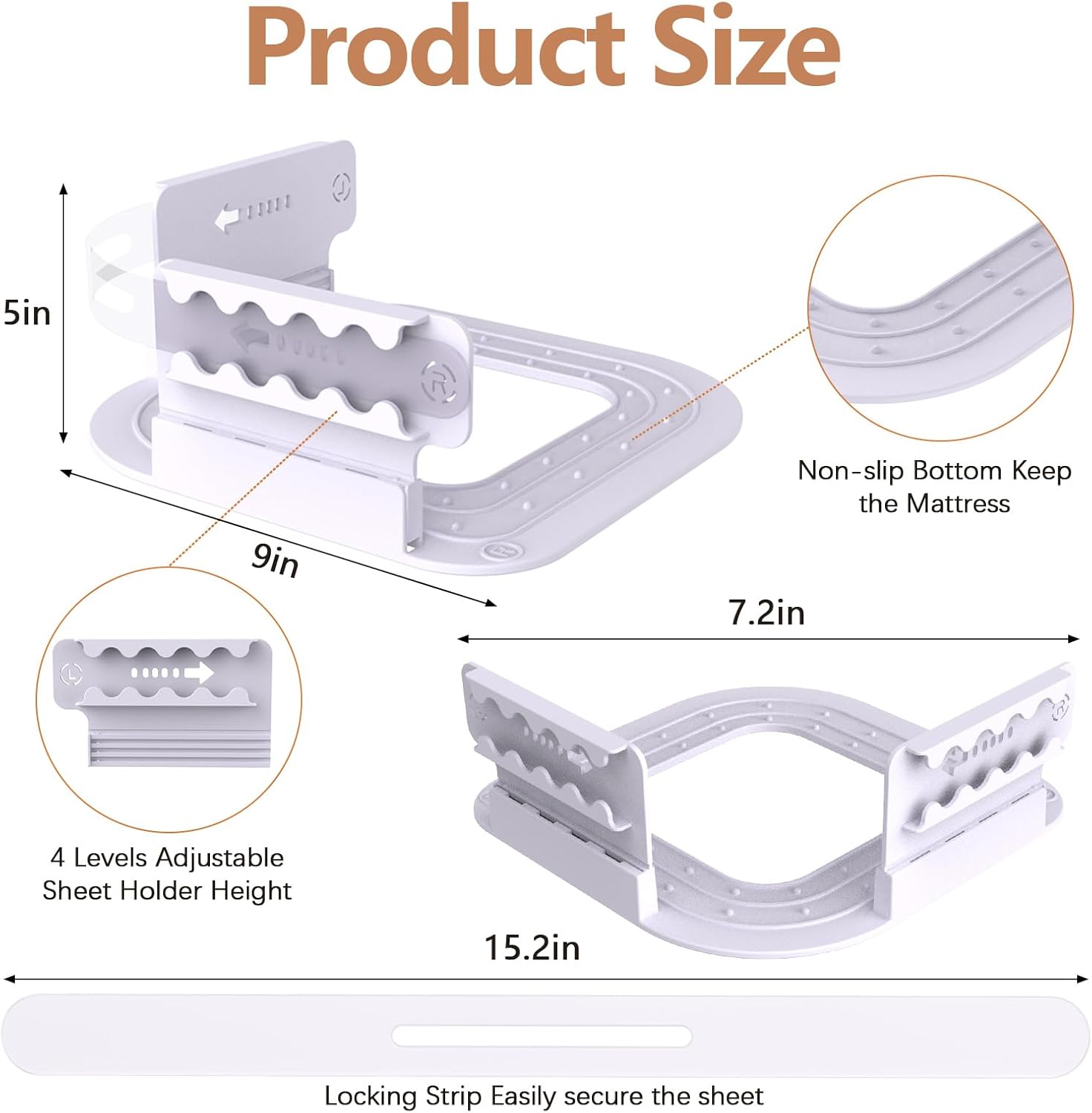 ROYIZEST Adjustable Sheet Holders with Lock