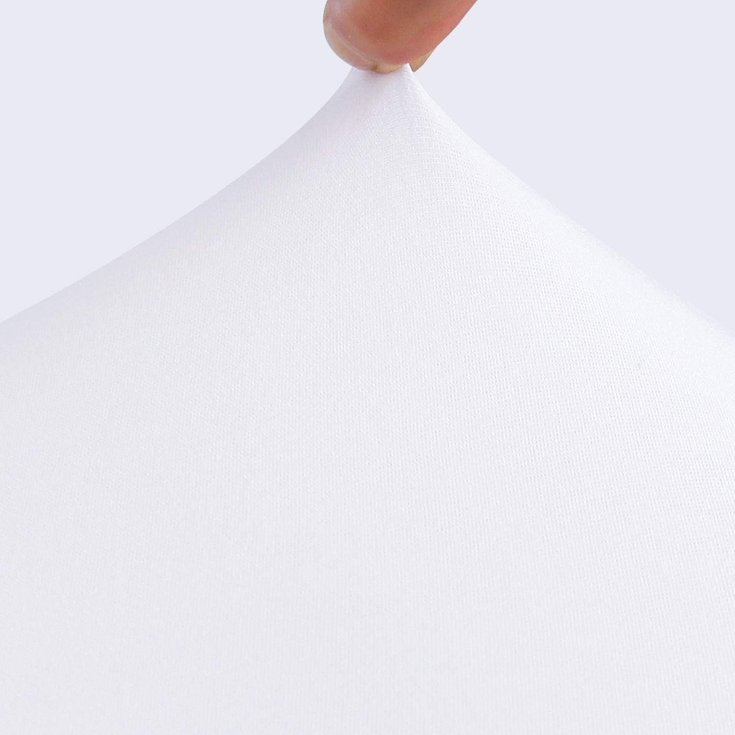 Twin Box Spring Cover with Elastic Woven Material Dustproof Washable White