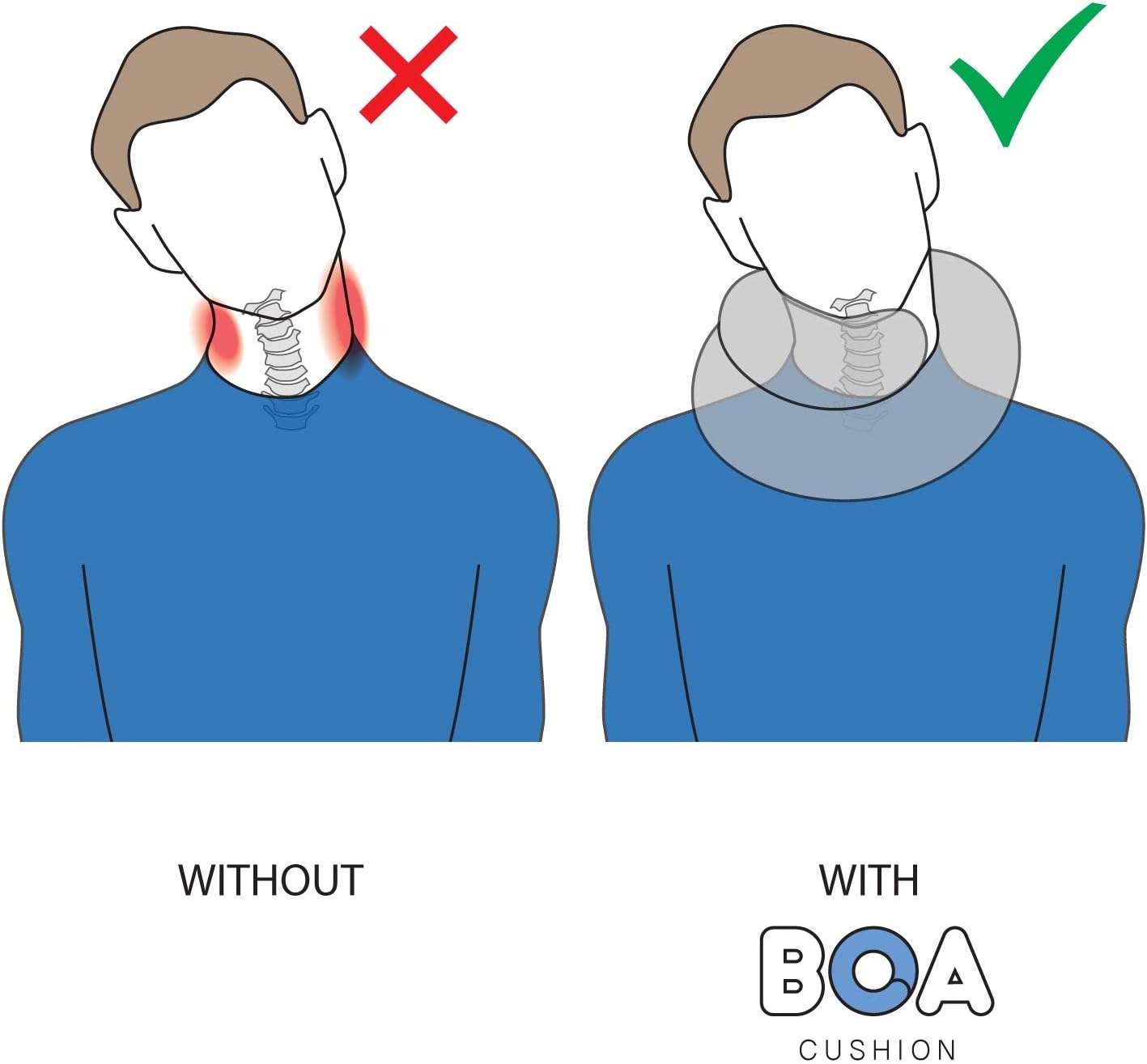 Boa Cushion Travel Pillow Inflatable Neck Support