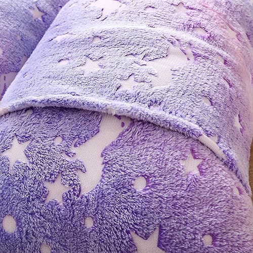 Mengersi Velvet Floor Pillow Cover Glow in The Dark Design