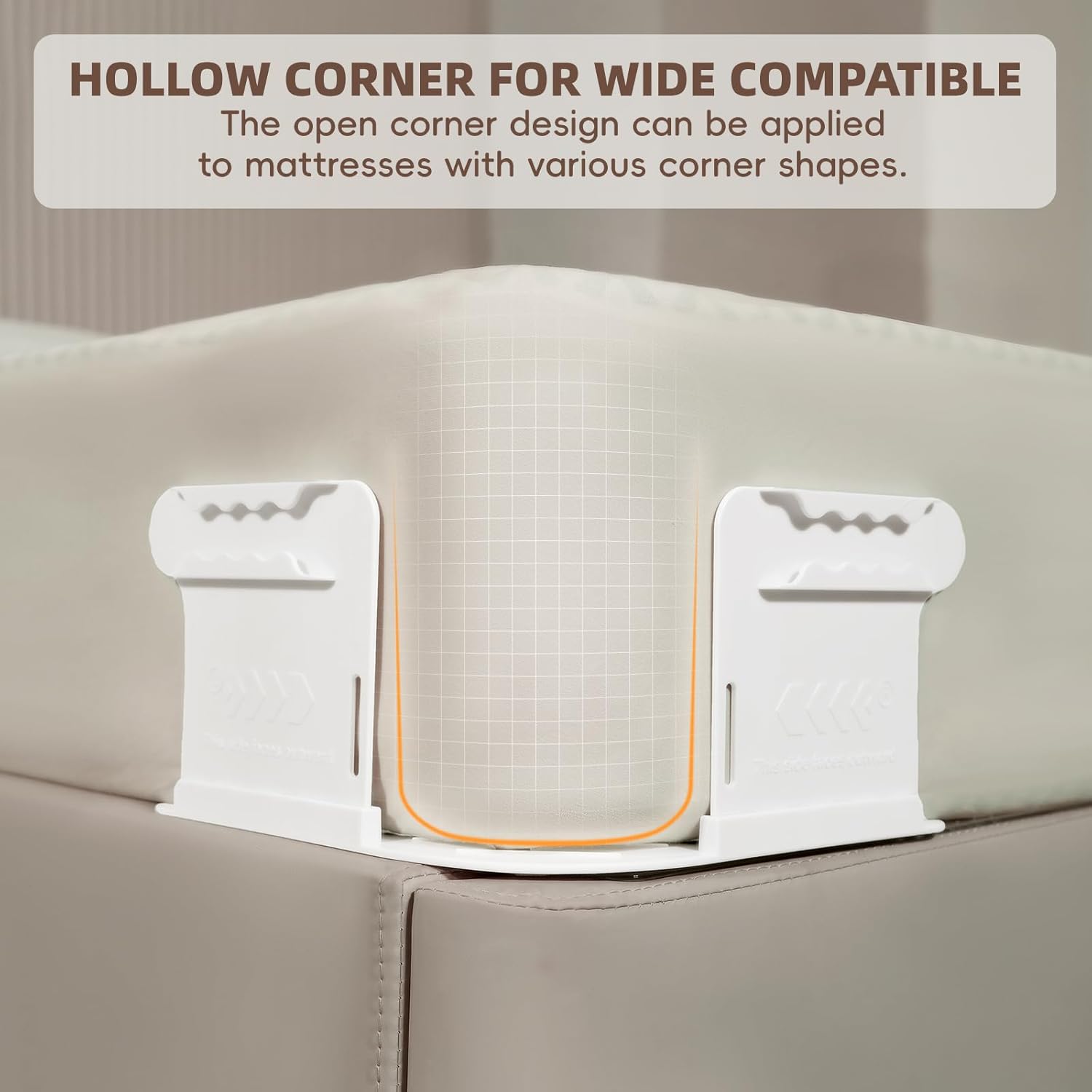 ALIMOSTY Open Corner Bed Sheet Holder with Lock Strips