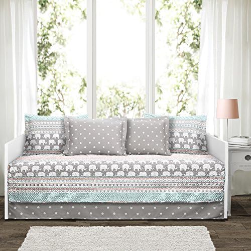 Lush Decor 6-Piece Daybed Set with Elephant Print