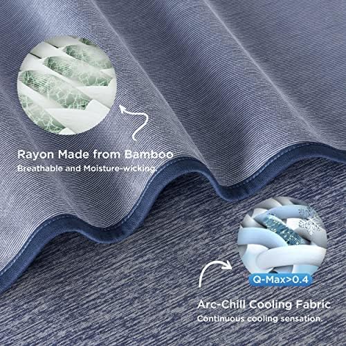 Bedsure Cooling Blanket 50x70 Navy Blue for Hot Sleepers
